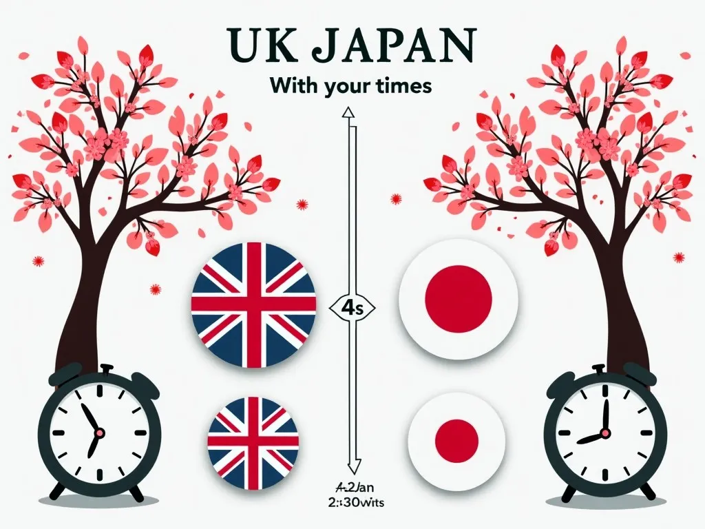 イギリス日本時差早見表